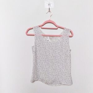 Escada Black and White Abstract Print 100% Silk Tank Top Size 34